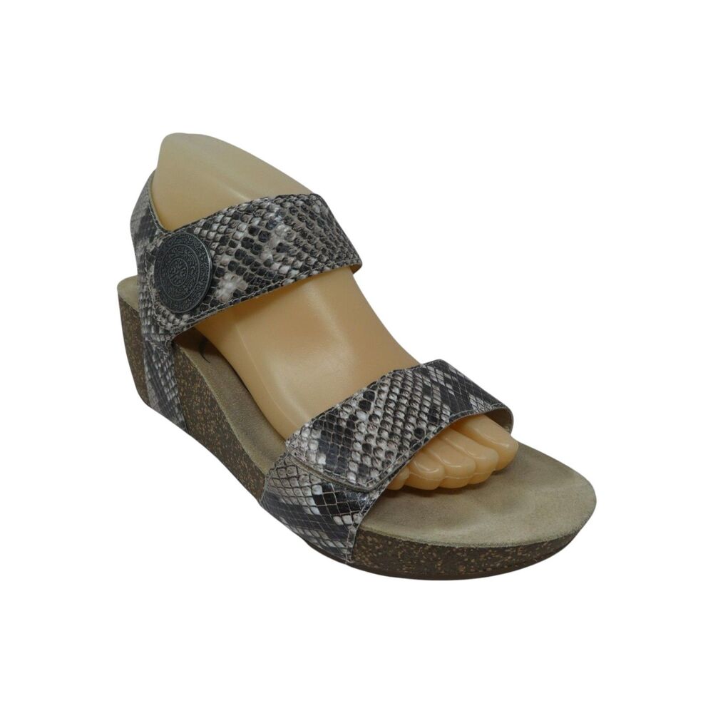 ABEO‎ BioSystem Una Snake Print Wedge Sandals Women's 10N